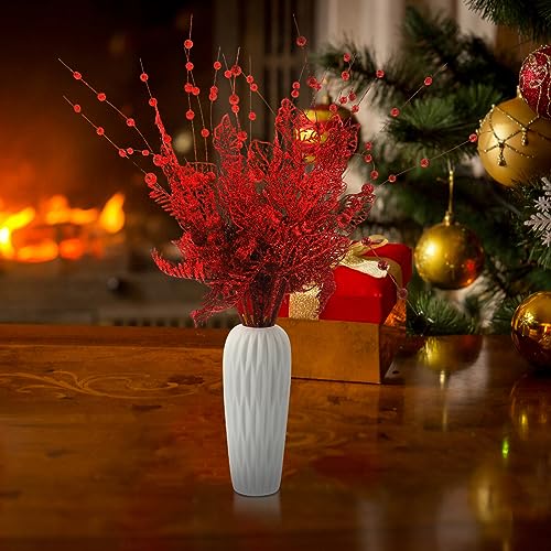 BESTOYARD 8pcs Decor Berries Artificial Floral Picks DIY Berry Adornment Artificial Berry Stem Fake Berry Christmas Tree Picks Artificial Berry Picks Christmas Picks Resin Branch Plug-in