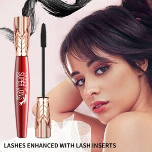 Super Long Mascara, 4d Waterproof And Sweat Proof Mascara, Super Long Luxurious Mascara, Stereo Lengthening Mascara,Yanquina Drying And Not Sticky Mascara For Women