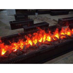 CULIACAN Electric Fireplace Electric Fireplace 3D Water Vapor Electric Fireplace with Remote, with Three Colors Changing 3D Atomized Fireplace (Color : Black, Size : 150cm)