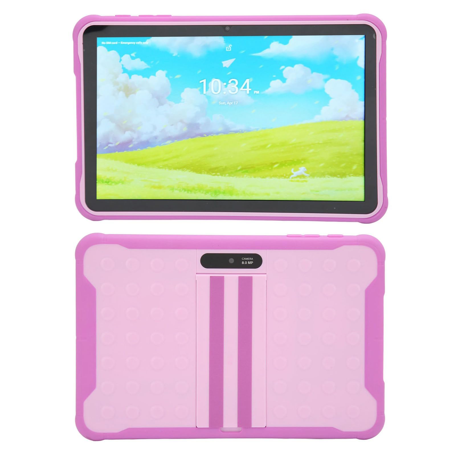 Zyyini 10 Inch Kids Tablet 2GB RAM 32GB ROM Quad Core HD IPS Screen 8MP Rear Camera WiFiParental Control Educational (US Plug 100‑240V)