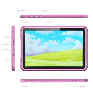 Zyyini 10 Inch Kids Tablet 2GB RAM 32GB ROM Quad Core HD IPS Screen 8MP Rear Camera WiFiParental Control Educational (US Plug 100‑240V)