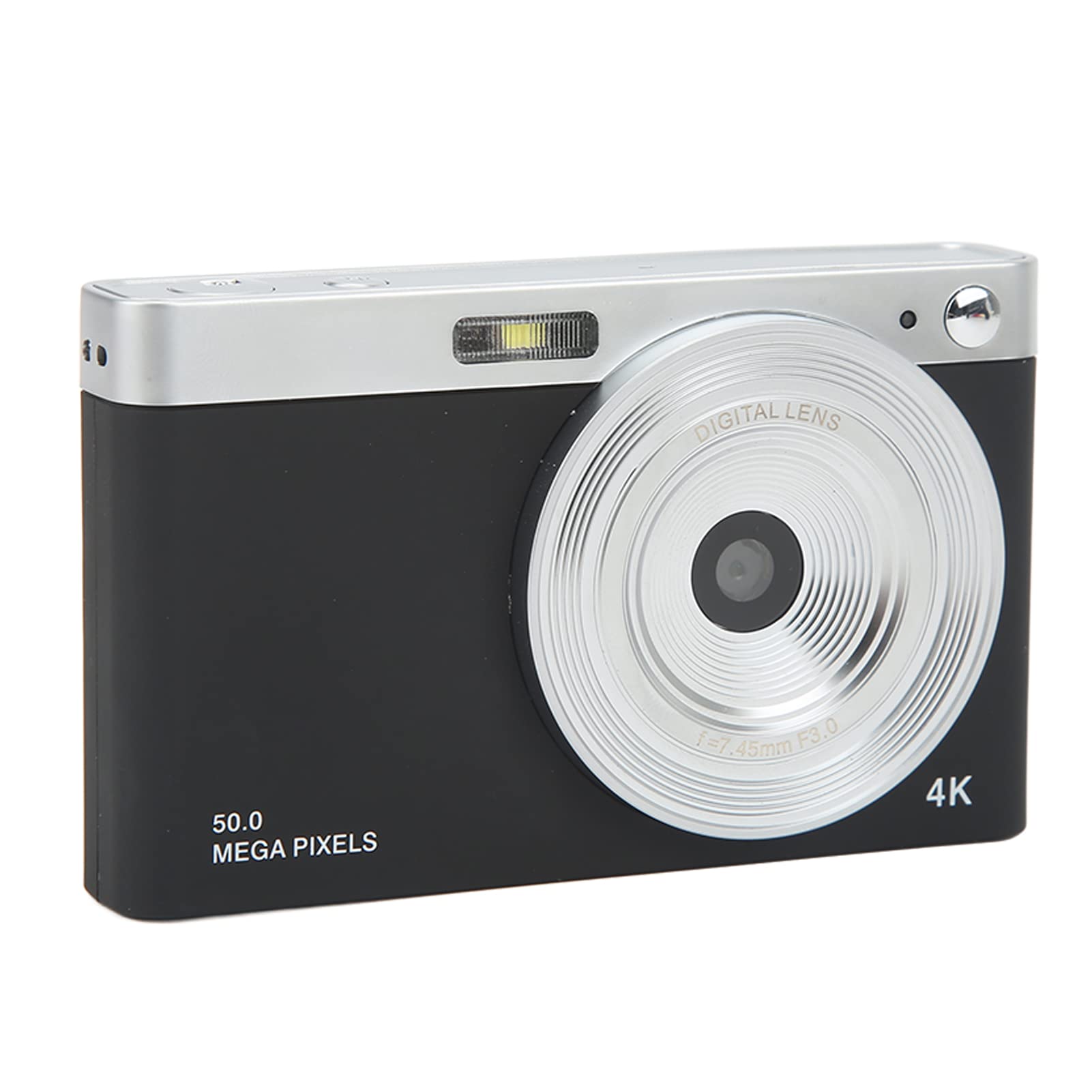 UPQRSG 4K Digital Camera, 2.88in IPS HD AF Autofocus Digital Camera, Mirrorless Compact Video Camera, 16X Zoom 50MP Vlogging Camera, for Macro Shooting[Black]