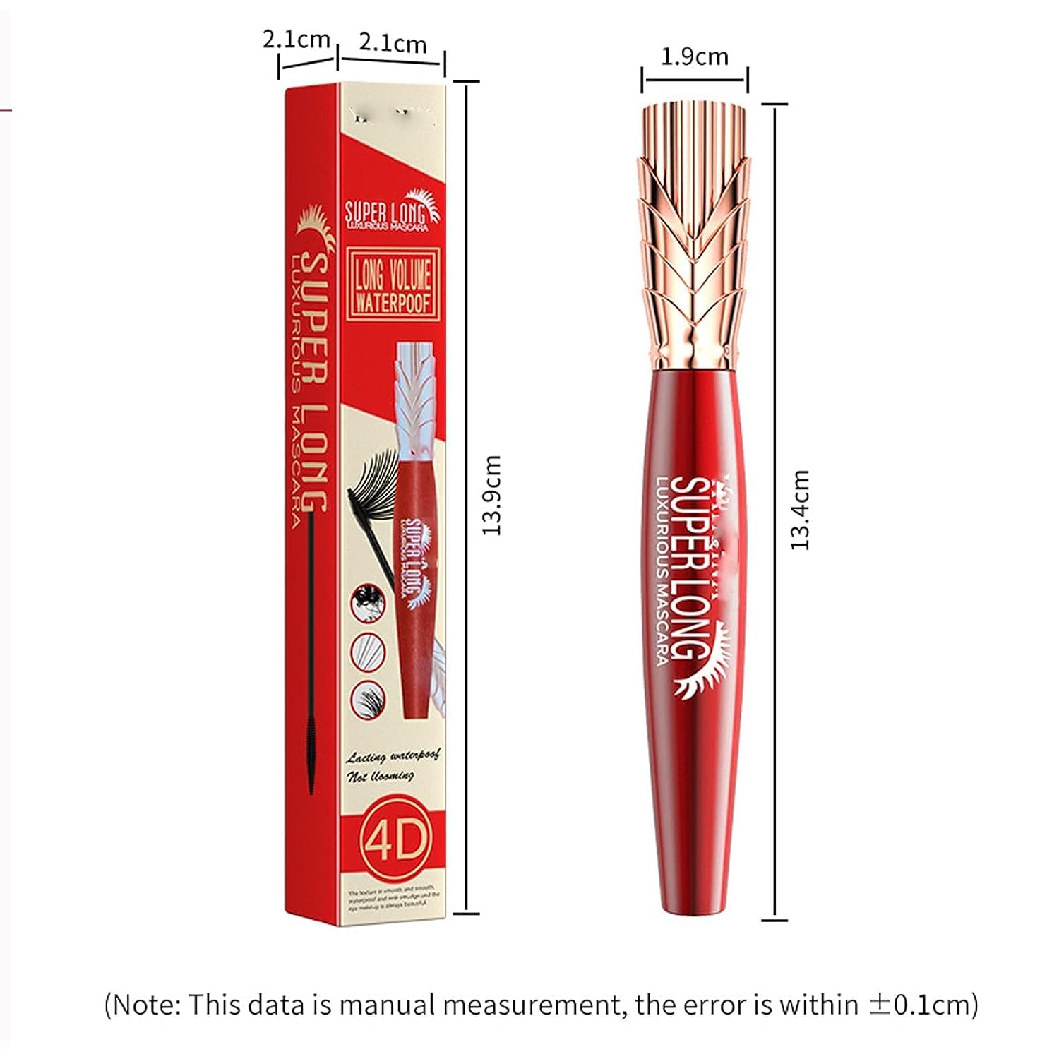 Yanquina Mascara, Yanqina Super Long Mascara, 4d Waterproof and Sweat Proof Mascara-Super Long Luxurious Mascara, Stereo Lengthening Mascara, (1pcs)