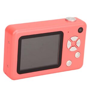 Compact Cute Dual Lens Digital Camera, 2.5K HD Selfie Camera with 8X Zoom for Students (Pink)