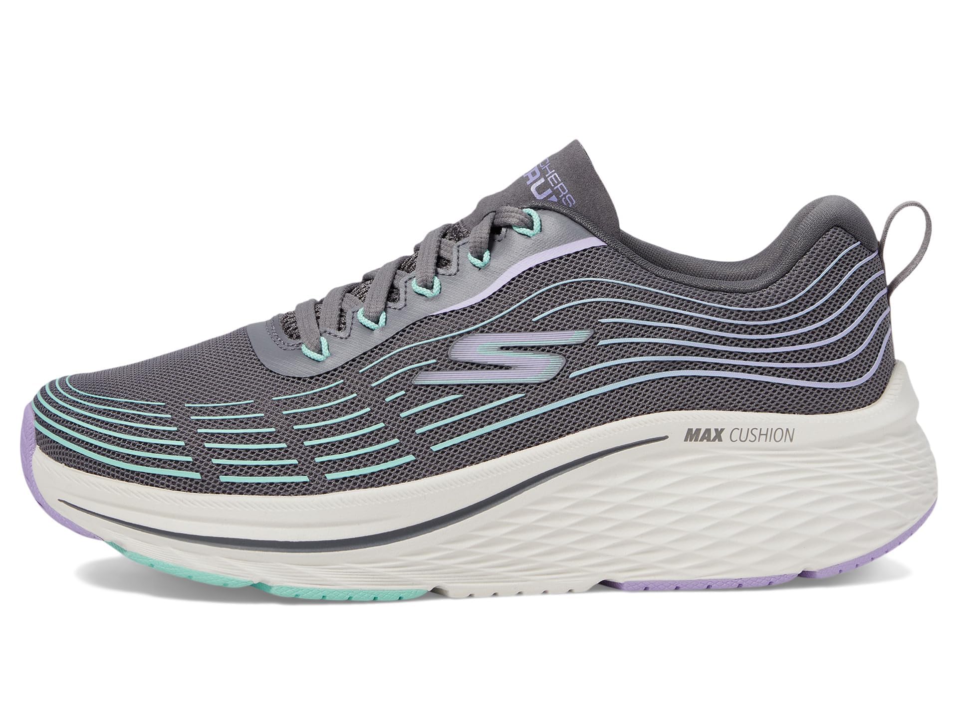 Skechers Women's Max Cushioning Elite 2.0 Sneaker, Charcoal/Lavender, 9.5