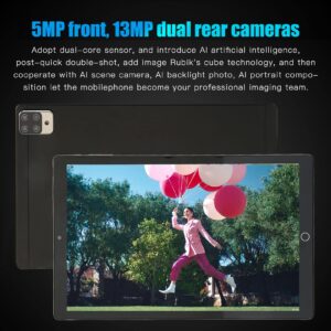 DAUZ 10.1 Inch Tablet, Portable Tablet 100-240V 1920x1080 IPS Display for Travel (US Plug)