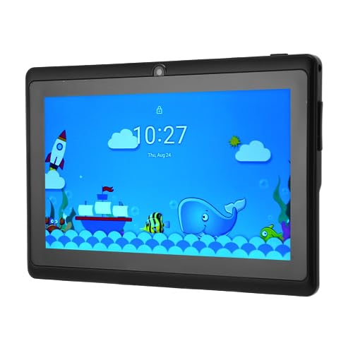 Cute Kids Tablet, 100‑240V 3000mAh Battery 32GB ROM Quad Core WiFi Dual Camera 7 Inch Children Tablet Touch Screen for Android 10.0 for Boys (US Plug)