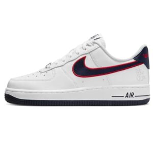 nike air force 1 womens '07 rec white/obsidian-university red size 9