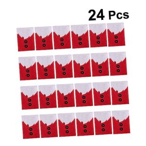 ERINGOGO 72 Pcs Christmas Tableware Bag Santa Cutlery Silverware Holder Christmas Tableware Holder Christmas Tableware Storage Bag Fork Bags Covers Clothing Cutlery Bag