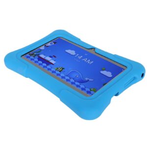 kids tablet, 7 inch kids tablet quad core childproof case dual camera with parental control for gaming (us plug)