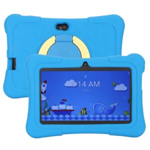 Kids Tablet, 7 Inch Kids Tablet Quad Core Childproof Case Dual Camera with Parental Control for Gaming (US Plug)