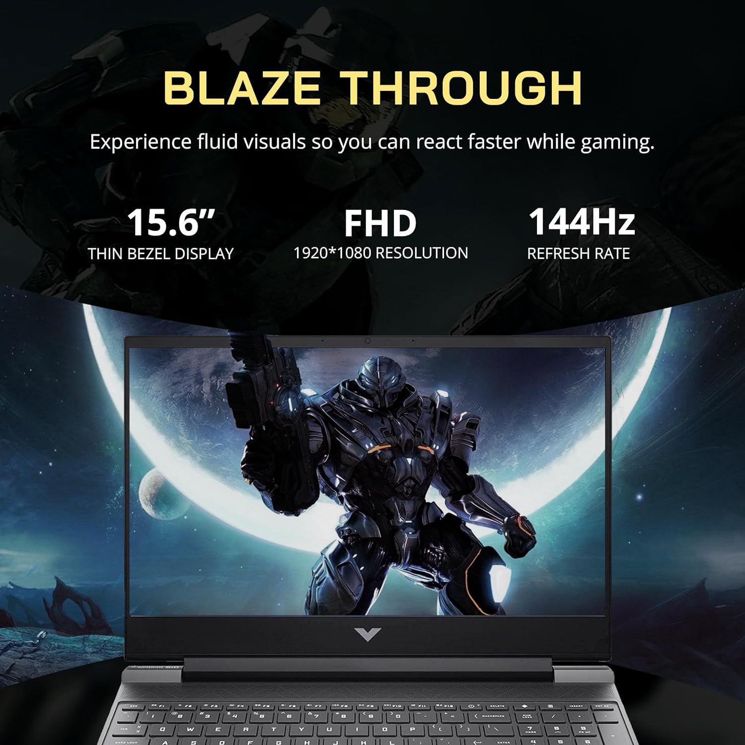 HP Victus Gaming Laptop 2023 Newest, 15.6" FHD 144Hz Display, AMD Ryzen 5 7535HS Processor, NVIDIA GeForce RTX 2050 Graphics, 64GB DDR5 RAM, 2TB SSD, with Mouse, Backlit Keyboard, Windows 11 Home