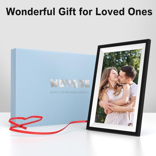 Frameo 10.1 Inch Digital Picture Frame with 1280 x 800 HD IPS Touch Screen, 64GB Large Storage and 2GB RAM WiFi Digital Photo Frame, Easy Setup, Share Moments Remotely via Frameo, Gift for Mom