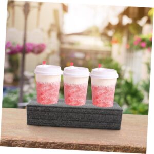 8 Pcs Milk Tea Drink Cup Holder Takeout Car Cup Tray Cup Holder Glass Holder Drink Carry Tray Cardboard Drink Carrier Take Out Cup Holder Coffee Porous Pearl Cotton Milk re-usable