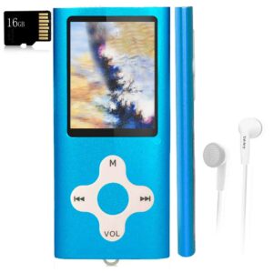 Mp3 Player,Music Player with a 16 GB Memory Card Portable Digital Music Player/Video/Voice Record/FM Radio/E-Book Reader/Photo Viewer/1.8 LCD