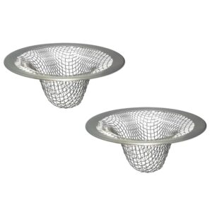 seatery 1.0" small drain strainer, drain mesh basket, bathroom sink drain strainers, 2pcs drain hair catchers for laundry, mop pool, utility, slop, rv sink, stainless steel drain filter