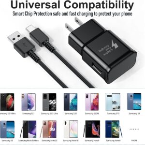 Adaptive Fast Charging Block with 6.6FT USB Type C Cable Compatible with Samsung Galaxy S9 S9 Plus S8 S8+ S10 S10e Note 8 Note 9 A32, A40, A41, A42, A50