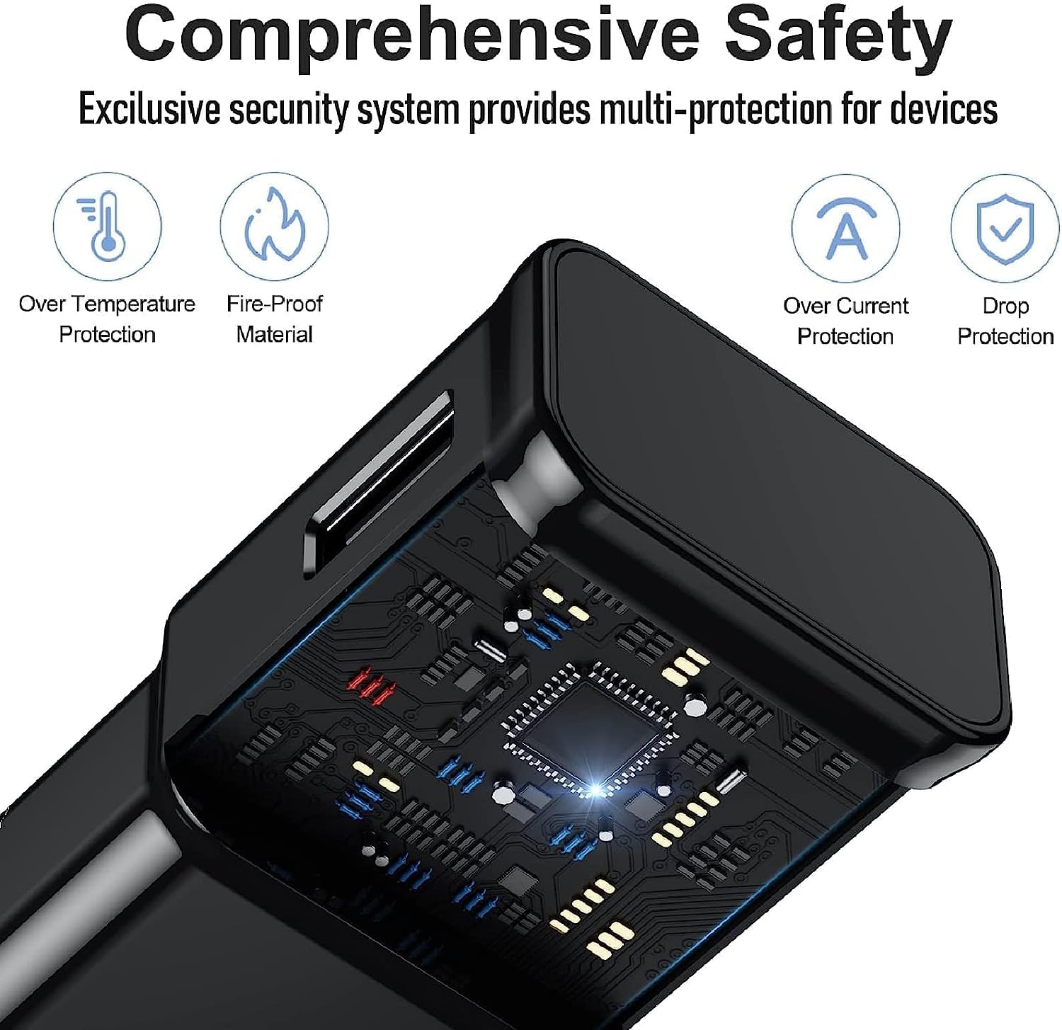 Adaptive Fast Charging Block with 6.6FT USB Type C Cable Compatible with Samsung Galaxy S9 S9 Plus S8 S8+ S10 S10e Note 8 Note 9 A32, A40, A41, A42, A50