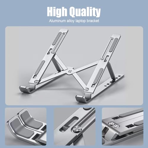 Adjustable Notebook Stand Holder for Desk, Laptop Stands for Reading Stand for Tablet and Book, Foldable and Space Saving Design