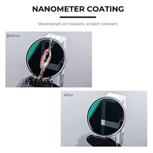 82mm Fixed ND64 & Circular Polarizing Lens Filters Kit (2 Pcs) 6 Stops Fixed Neutral Density Filter CPL Filter with 28 Multi-Layer Coatings for Camera Lens