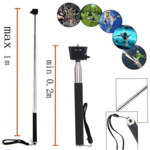 TEKCAM Action Camera Selfie Stick Floating Hand Grip, Gooseneck Flexible Twist Mount Phone Clamp Holder Compatible with 2.32-3.93'' Smartphone, GoPro Hero 12 11/Akaso /Insta360 X3 Action Camera