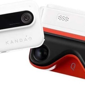 QooCam EGO Instant View 3D Camera Binocular 4K Sports Camera VR Adaptation 3D Lipo Vlog Camera HD (White)