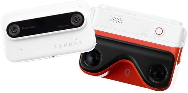 QooCam EGO Instant View 3D Camera Binocular 4K Sports Camera VR Adaptation 3D Lipo Vlog Camera HD (White)