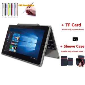 2023 11.6 INCH 4GB DDR+32G ROM 2IN1 PC Windows 10 Tablet with Keyboard KU Dual Camera Quad Core 1366 x 768 IPS WiFi PC with Keyboard / 2in1 PC