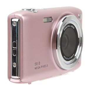 Digital Video Camera, Face Recognition Auto Focus 2.88 Inch Screen 58M 4K Digital Camera 16X for Daily Life (Pink)