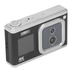 compact digital camera, autofocus 50mp and 30mp digital camera built in flash for vlog (black)