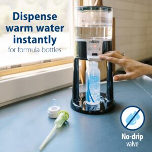 Dr. Brown's Insta-Prep Warm Water Dispenser to Instantly Prepare Baby’s Formula Bottle,Large Capacity Glass Tank with 3 Temperature Settings,Black