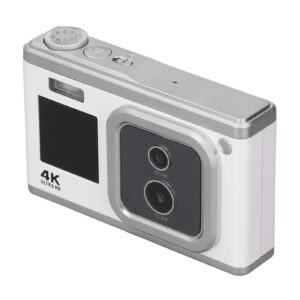 Compact Digital Camera, Autofocus 50MP and 30MP Digital Camera Built in Flash for Vlog (White)