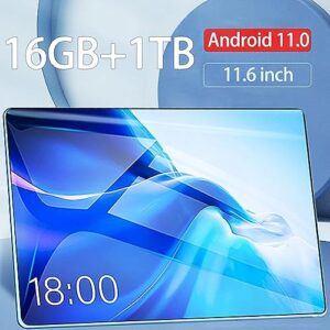 2023 Global Version 11.6 Inch Tablet Android 16GB RAM 1TB ROM Android 11.0 MTK6797 WiFi 8800mAh 10 Core Network Full Screen Purple / 8GB 256GB / UK-Plug