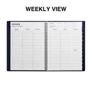 2024 Staples 8-inch x 11-inch Weekly & Monthly Appointment Book, Navy (TR58470-24)