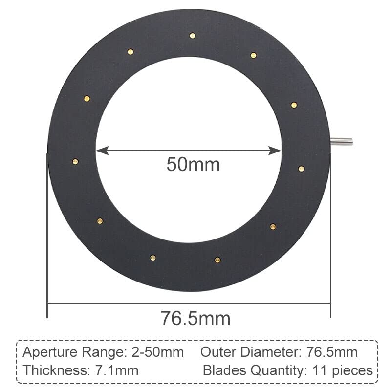 VAKUUM Lab Microscope Slides 2-50mm Amplifying Diameter Metal Zoom Iris Diaphragm Aperture Condenser for Camera CCTV Lens Microscope Optical Instrument Microscope Parts