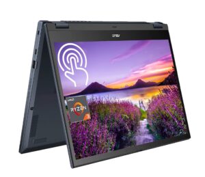 asus 2023 newest chromebook 2-in-1 laptop, 14 inch wuxga touchscreen display, amd ryzen 3 7320c processor, 8gb ddr5 ram, 256gb ssd, amd radeon graphics, usb type a&c, wifi 6, webcam, chrome os