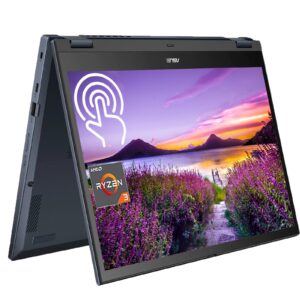 ASUS 2023 Newest Chromebook 2-in-1 Laptop, 14 Inch WUXGA Touchscreen Display, AMD Ryzen 3 7320C Processor, 8GB DDR5 RAM, 256GB SSD, AMD Radeon Graphics, USB Type A&C, WiFi 6, Webcam, Chrome OS