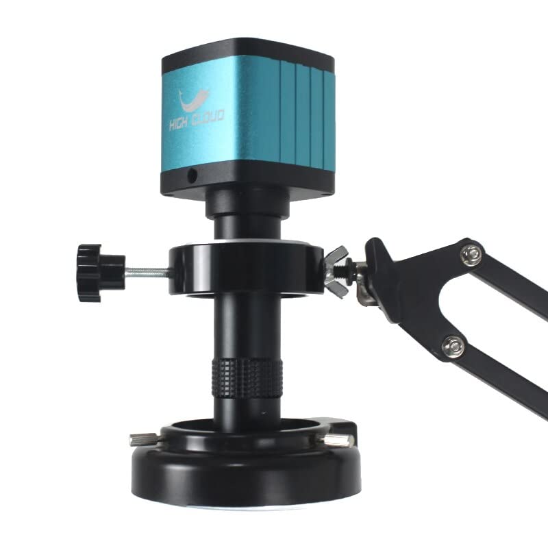 48MP 4K 1080P HDMI USB Industrial Video Digital Microscope Camera 130X Zoom C Mount Lens Cantilever Stand for Repair Soldering