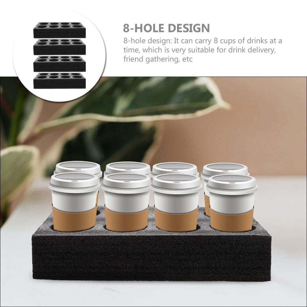 BESTonZON 4pcs Milk Tea Cup Holder Beverage Packing Rack Takeout Cup Trays Fridge Egg Holder 8 Cup Drink Carrier Takeout Cup Holder Foam Drink Carrier Cup Fixing Holder Coffee Epe Foam Cup