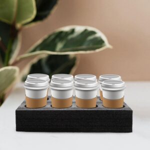 BESTonZON 4pcs Milk Tea Cup Holder Beverage Packing Rack Takeout Cup Trays Fridge Egg Holder 8 Cup Drink Carrier Takeout Cup Holder Foam Drink Carrier Cup Fixing Holder Coffee Epe Foam Cup