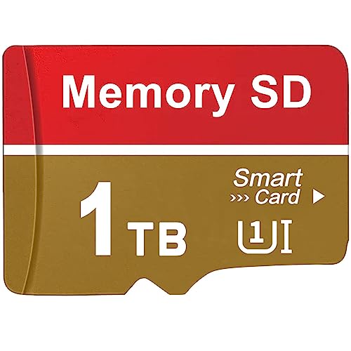 SD Card 1TB Portable Memory Card Fast Speed SD Cards Large Capacity TF Card Dustproof Memoria SD Typically Used for Data Storage in Cameras/Monitors/Car Stereos/Android Smartphones