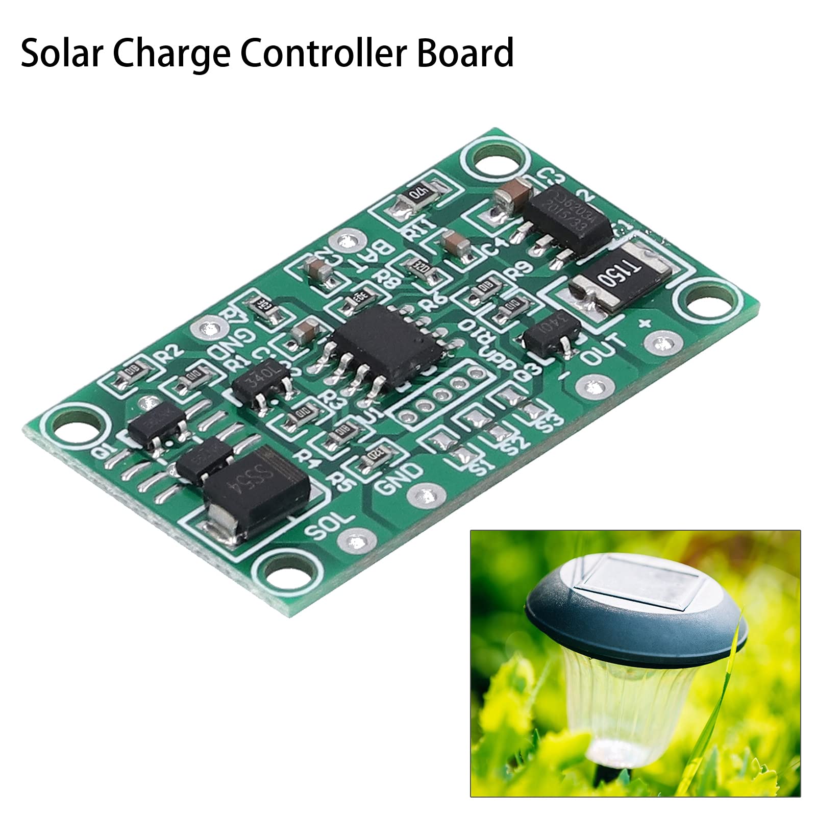 Psytfei Solar Charge Controller Board 3.2V 3.7V Lithium Battery Charging Controller Auto Solar Charging Module for DIY Street Lights Garden Lights