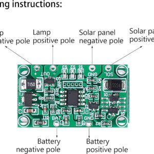 Psytfei Solar Charge Controller Board 3.2V 3.7V Lithium Battery Charging Controller Auto Solar Charging Module for DIY Street Lights Garden Lights