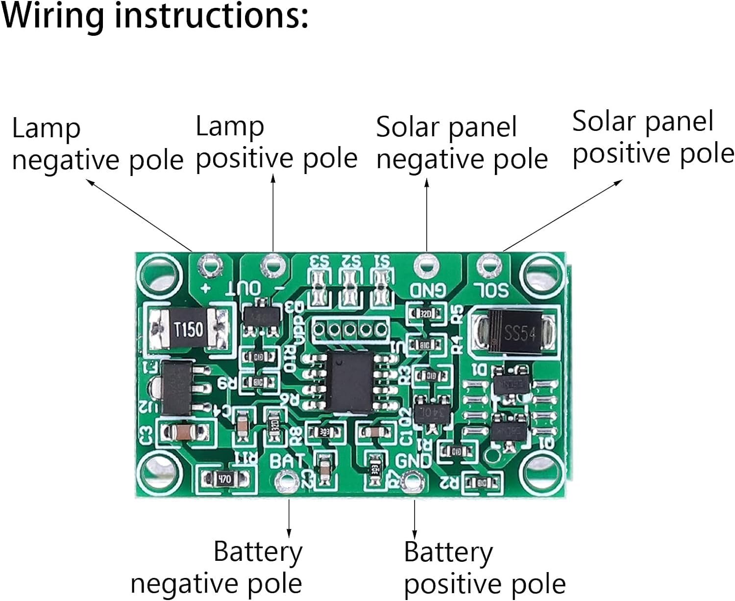 Psytfei Solar Charge Controller Board 3.2V 3.7V Lithium Battery Charging Controller Auto Solar Charging Module for DIY Street Lights Garden Lights