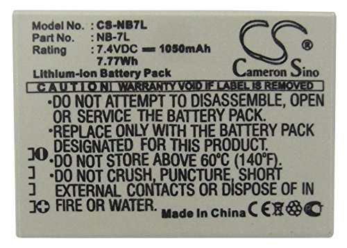 FYIOGXG Cameron Sino Battery for Canon PowerShot G10, PowerShot G10 is, PowerShot G11, PowerShot G12 1050mAh