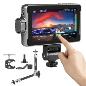 VILTROX DC-550 Pro 5.5" On-Camera LCD Monitor +11 Inch Adjustable Robust Articulating Magic Arm with Super Clamp for Camera