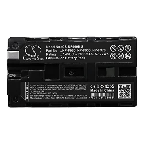 FYIOGXG Cameron Sino Battery for Sony DSR-DU1 (Video Disk Unit), DSR-PD100, DSR-PD100A, DSR-PD100AP, DSR-PD150, DSR-PD150P, DSR-PD170, DSR-PD170P, DSR-PD190P 7800mAh