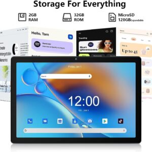 Cheerjoy Tablet Android 13 Tablets 10 inch, 6GB RAM 64GB ROM, Android Tablet 1280 * 800 IPS HD Display,5000mAh Battery, WiFi Tablets (Sliver)