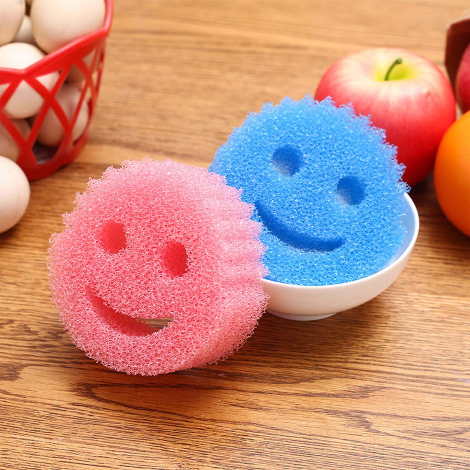 Funny Scratch Dish Sponge & Made with Polymer Foam, Remove Stain & Odor Honeycomb Sponge, 1pc Durable Household Kitchen Cleaning Cotton