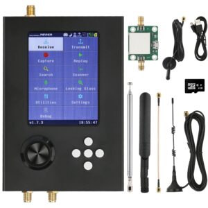 portapack h2, 3.2in tft touch screen radio transceiver 1mhz‑6ghz, sdr radio receiver kit for communication, 3.5mm audio jack usb charge, built-in speaker and 2000mah lithium battery